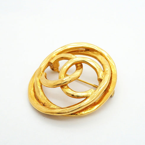 CC Logo Brooch Metal