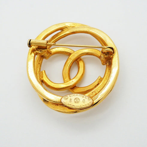 CC Logo Brooch Metal