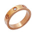 Band Ring 18K Rose Gold Mini with Diamond
