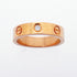 Band Ring 18K Rose Gold Mini with Diamond
