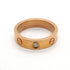 Band Ring 18K Rose Gold Mini with Diamond