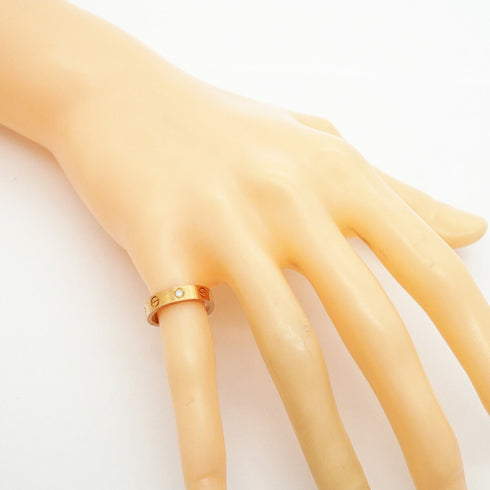 Band Ring 18K Rose Gold Mini with Diamond