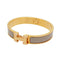 Clic Clac Bracelet Gold Plated Greige Mini