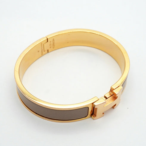 Clic Clac Bracelet Gold Plated Greige Mini