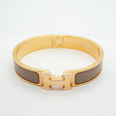 Clic Clac Bracelet Gold Plated Greige Mini