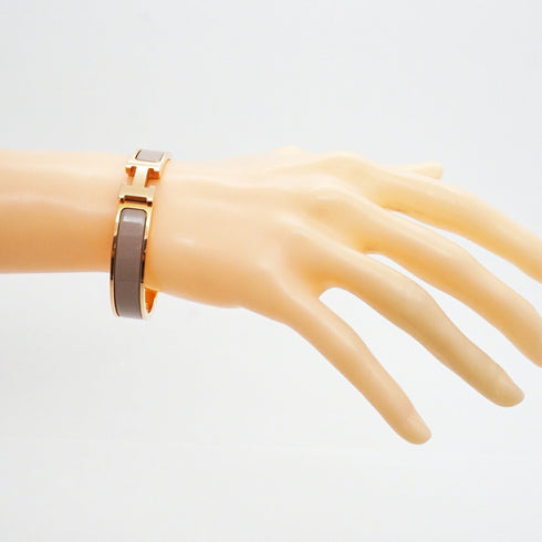 Clic Clac Bracelet Gold Plated Greige Mini
