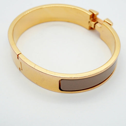 Clic Clac Bracelet Gold Plated Greige Mini