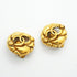 CC Logo Circle Clip-On Earrings Metal Gold-Tone Metal