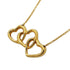 Triple Heart Pendant Necklace 18K Yellow Gold