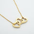 Triple Heart Pendant Necklace 18K Yellow Gold