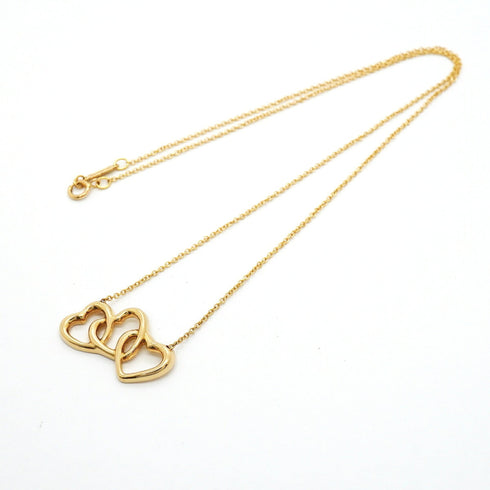 Triple Heart Pendant Necklace 18K Yellow Gold