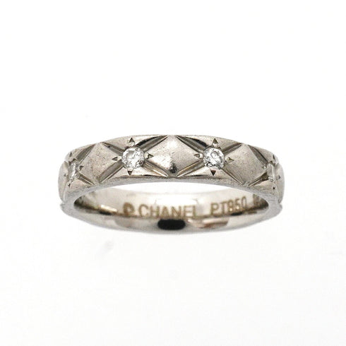 Band Ring Platinum with Diamond