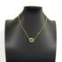 Oval Pendant Necklace Gold and Rhinestone