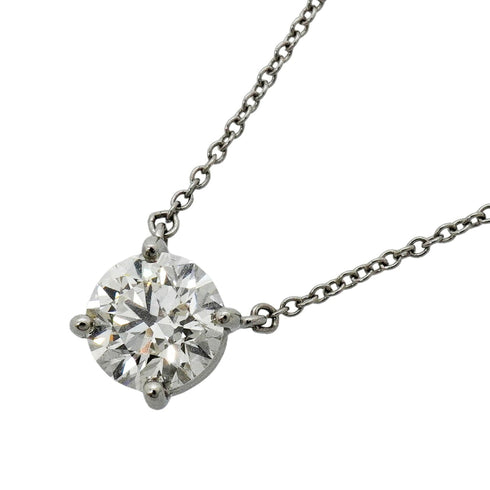 Solitaire Pendant Necklace Platinum with Diamond