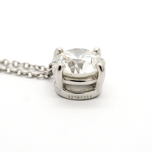Solitaire Pendant Necklace Platinum with Diamond