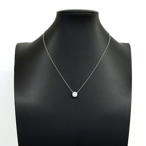 Solitaire Pendant Necklace Platinum with Diamond