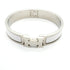 Clic Clac Bangle Metal Silver White Mini Bracelet