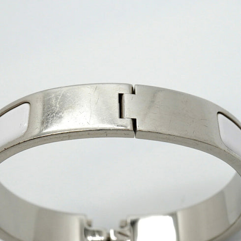 Clic Clac Bangle Metal Silver White Mini Bracelet