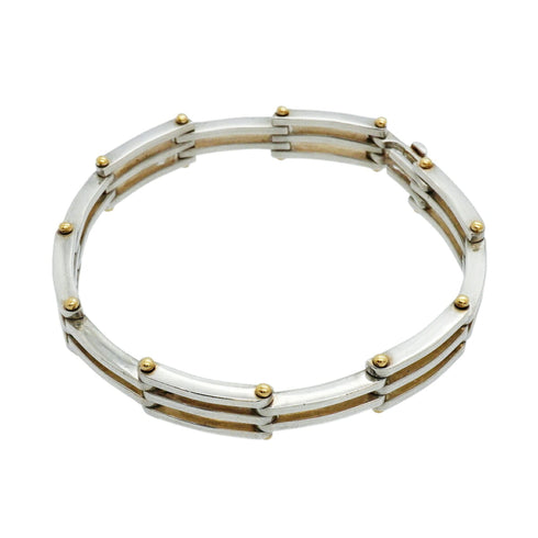 Bracelet 18K Yellow Gold and Sterling Silver