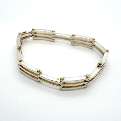 Bracelet 18K Yellow Gold and Sterling Silver