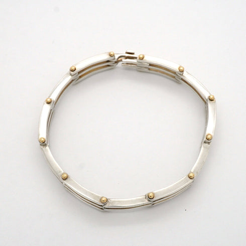 Bracelet 18K Yellow Gold and Sterling Silver