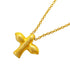 Bird Cross Pendant Necklace 18K Yellow Gold