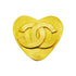 CC Logo Heart Brooch Metal