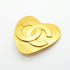 CC Logo Heart Brooch Metal