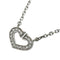 C Heart Pendant Necklace 18K White Gold with Diamonds