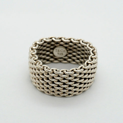 Somerset Mesh Ring Sterling Silver