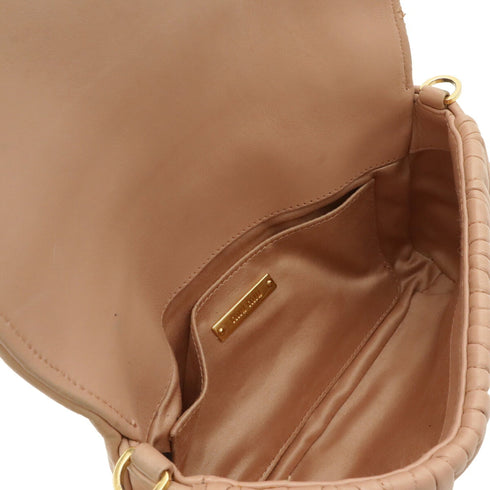 Flap Crossbody Bag Matelasse Leather Small