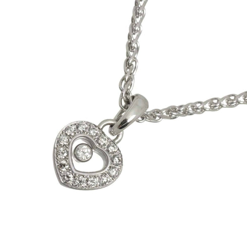 Happy Diamonds Pendant Necklace 18K White Gold 42cm