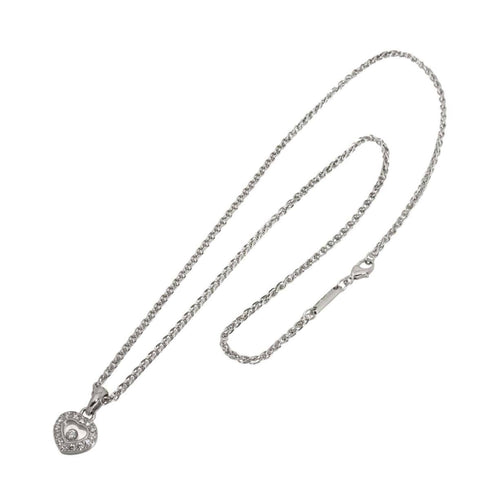 Happy Diamonds Pendant Necklace 18K White Gold 42cm