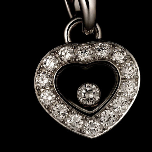 Happy Diamonds Pendant Necklace 18K White Gold 42cm