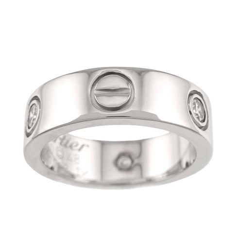 Love Ring 18K White Gold with Diamond
