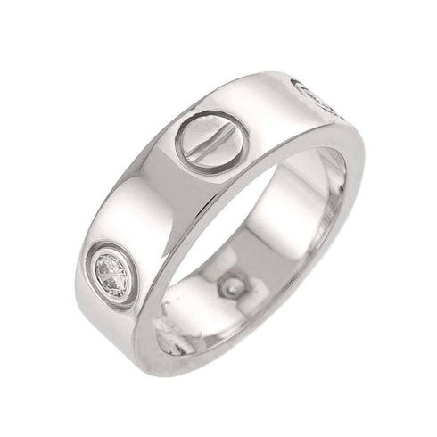 Love Ring 18K White Gold with Diamond