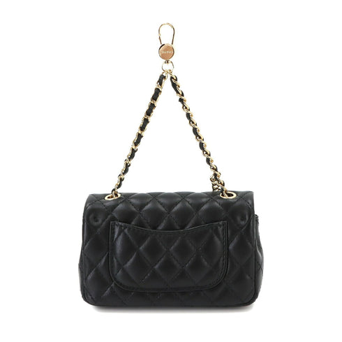 Valentine Crystal Hearts Flap Bag Quilted Lambskin Mini