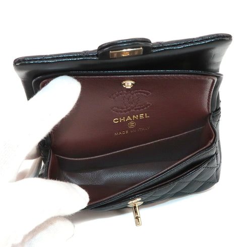 Valentine Crystal Hearts Flap Bag Quilted Lambskin Mini