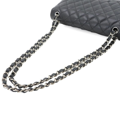 Classic Double Flap Bag Quilted Caviar Jumbo
