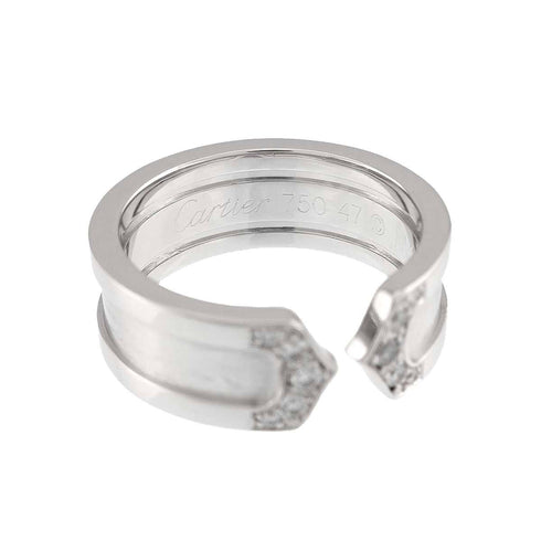 C2 Ring 18K White Gold Diamond