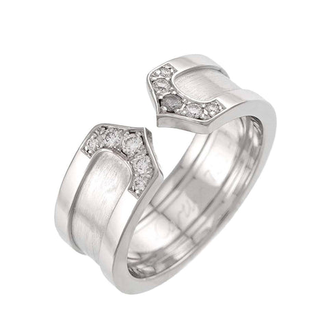 C2 Ring 18K White Gold Diamond