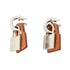 Earrings Metal and Swift Leather