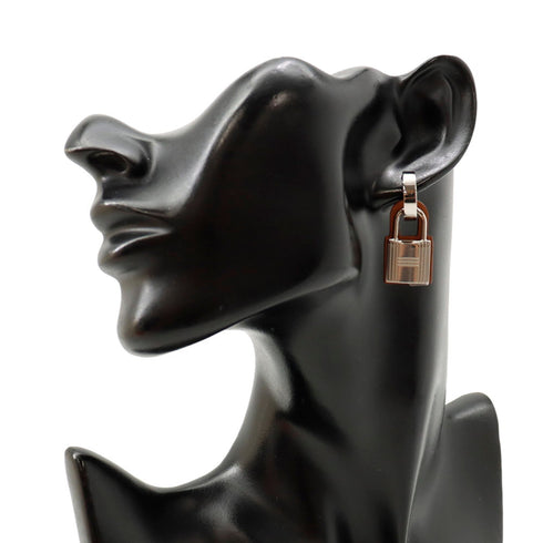 Earrings Metal and Swift Leather