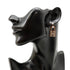 Earrings Metal and Swift Leather