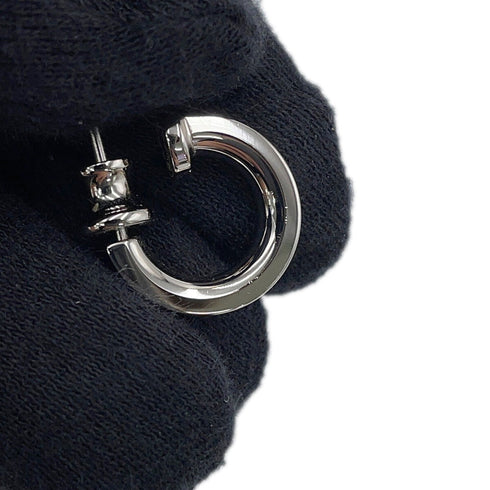 Earrings Metal and Swift Leather