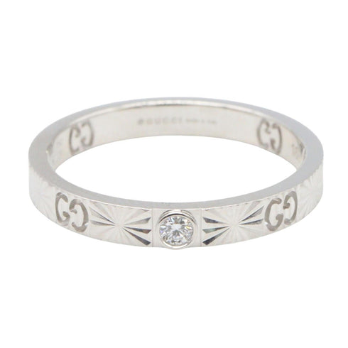 Icon Heart Ring 18K White Gold with Diamond