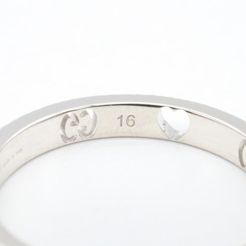 Icon Heart Ring 18K White Gold with Diamond