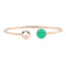Bracelet 18K Rose Gold With Green Agate and Diamond