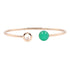 Bracelet 18K Rose Gold With Green Agate and Diamond