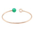 Bracelet 18K Rose Gold With Green Agate and Diamond